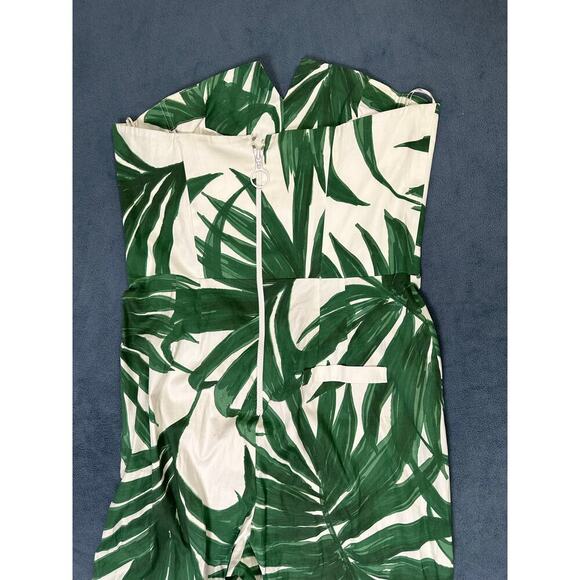 Sam + Lavi Natalie Jumpsuit by Blake Lively Leaf Print Strapless Women's Large - Picture 5 of 10
